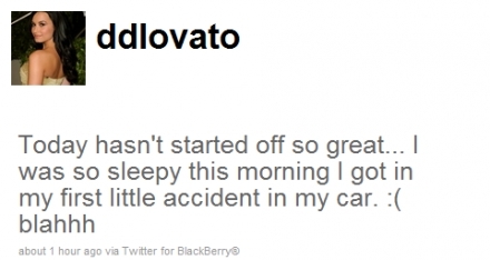Demi Lovato car accident!