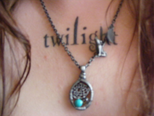 My Twilight tattoo and my Jacob necklace <3333