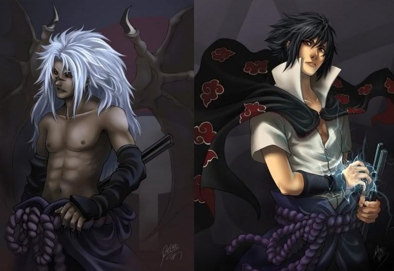 naruto nine tails vs sasuke curse mark shippuden drawing