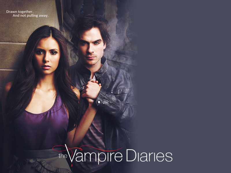 vampire diaries wallpaper elena. Damon amp; Elena - The Vampire