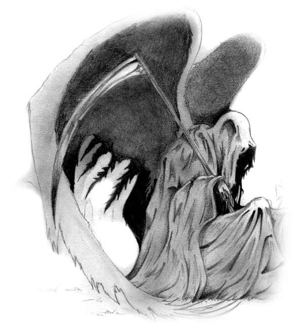 winged grim reaper art