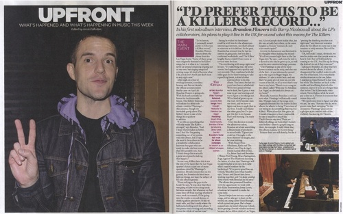Brandon Flowers speaks with NME about his solo album (CLICK TO ENLARGE)
