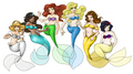 Princess Mermaids - disney-princess fan art