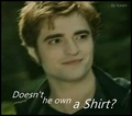 doesn't he own a shirt? - twilight-series fan art