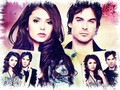 Damon and Elena - the-vampire-diaries fan art