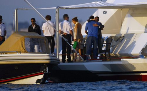  Jennifer & Marc visiting the Mittal family on their yacht.