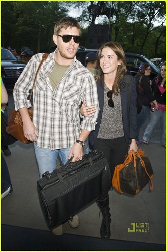  Jensen Ackles and Danneel Harris arriving at their uptown New York City hotel (May 16)