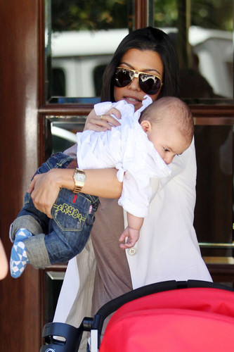 Kourtney Kardashian and Family in Beverly Hills (May 1st)
