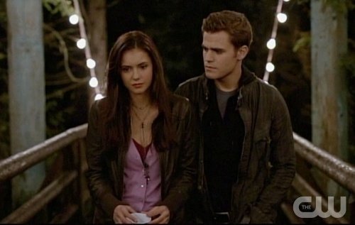  Nina and Paul as Stefan and Elena