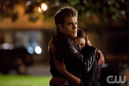  Nina and Paul as Stefan and Elena