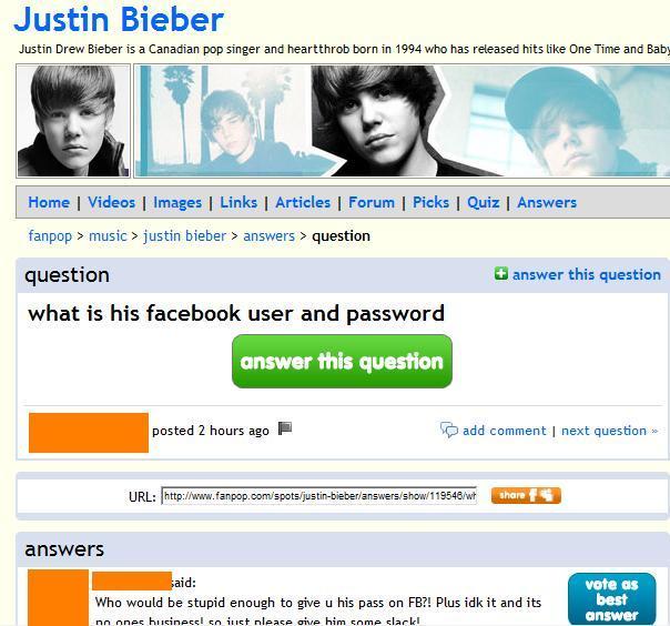 justin bieber fail pic. Justin Bieber stalker fail