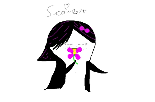  Scarlett (me) smelling a flower!