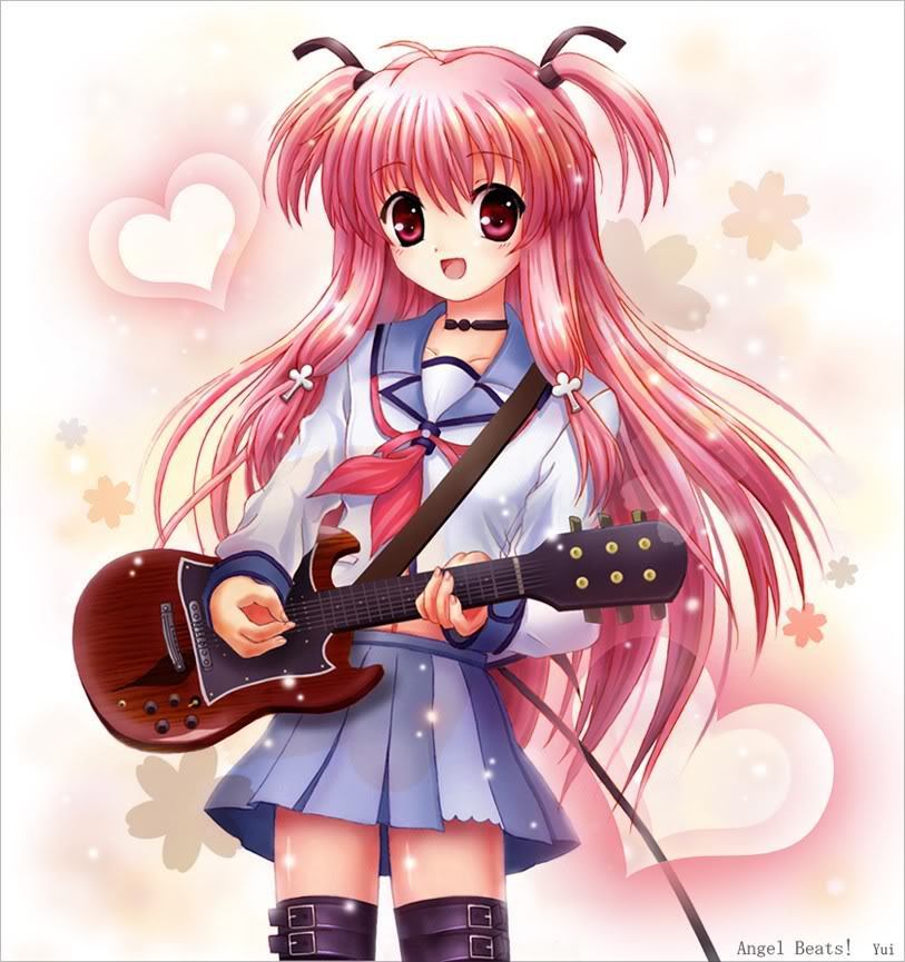 Yui Playing Her Guitar Angel Beats Photo Fanpop