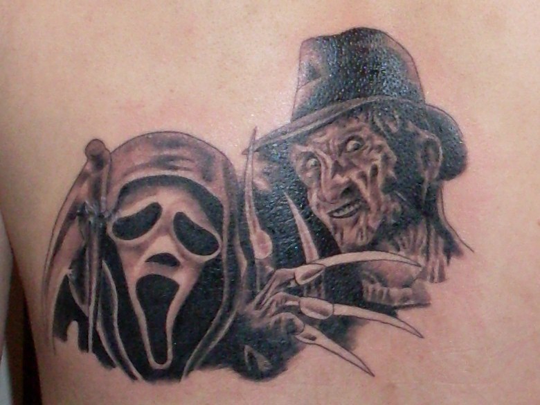 Freddy And Scream Tattoo
