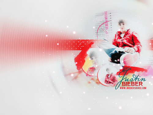  Red Justin Bieer দেওয়ালপত্র