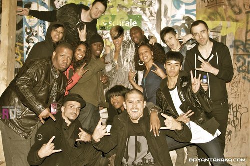  Рианна and tour crew - April, 2010