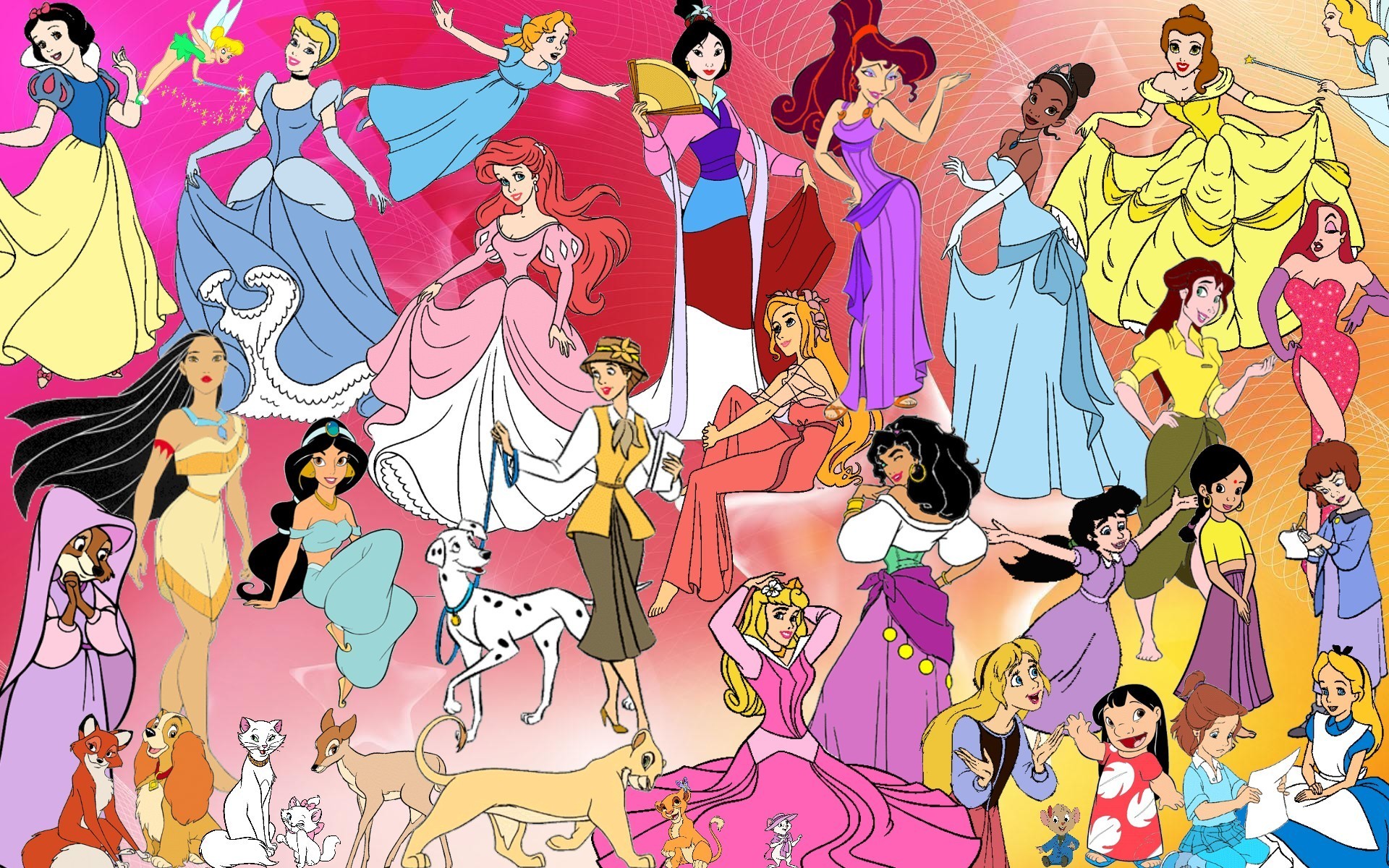 ALL Disney Girls - Childhood Animated Movie Heroines Fan Art (12570694) -  Fanpop