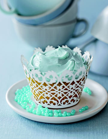  blue petit gâteau, cupcake