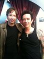 David and Billy Morrison after shooting Cali - david-duchovny photo