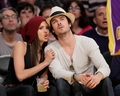 Ian and Nina at Lakers Game - the-vampire-diaries photo