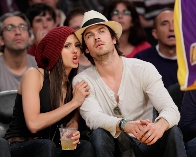 Ian and Nina at Lakers Game