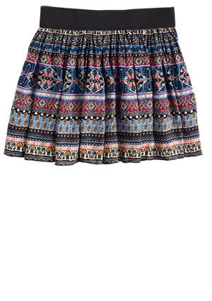 Isadora Ethnic Stripe Skirt