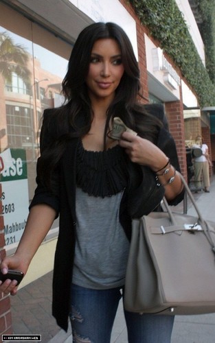  Kim is spotted out and about in Beverly Hills