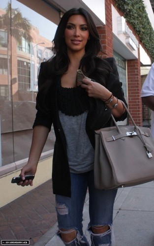  Kim is spotted out and about in Beverly Hills