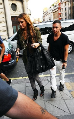 Miley out in London