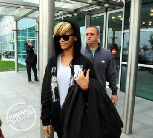 Rihanna at an airport in