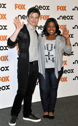  Chris Colfer and Amber Riley Promote 'Glee' in Spain