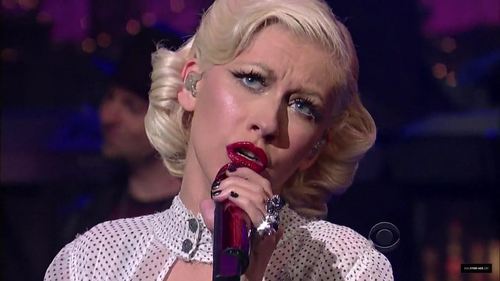  Christina Aguilera on david letterman