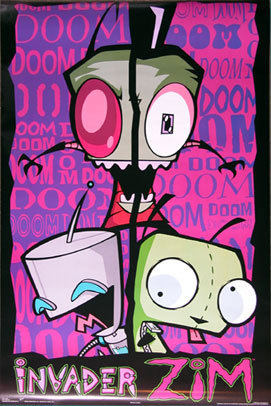  Double Zim (Alien/Human) and Robot GIR and GIR in Dog Suit