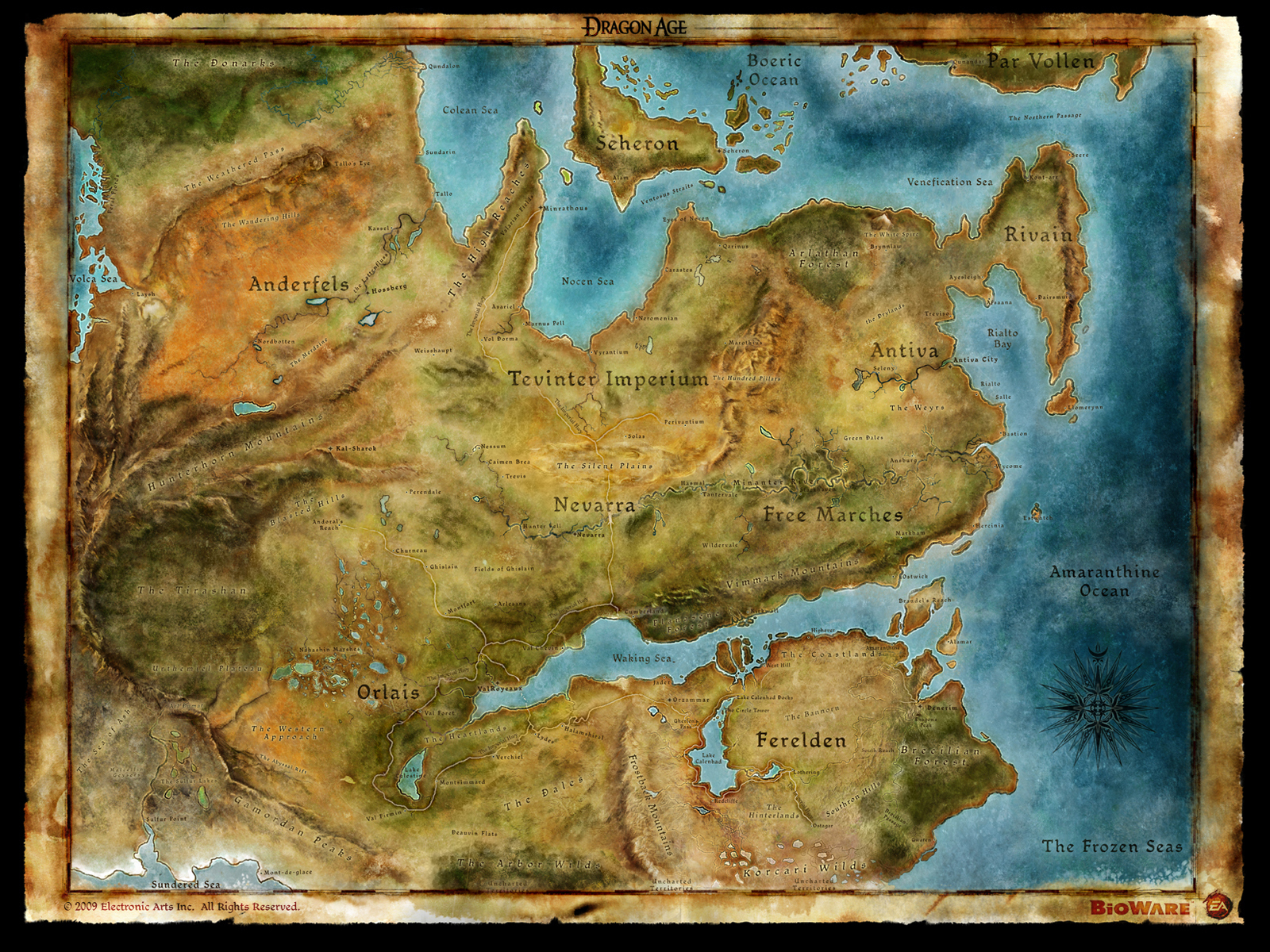 dragon age origins maps