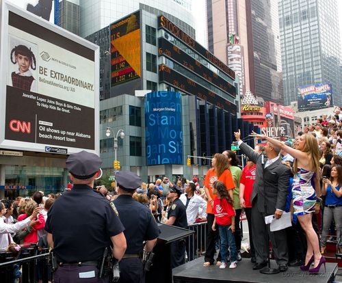  Jennifer Lopez Unveils 'Be extraordinary' Billboard, Times Square - June 10 2010