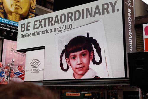 Jennifer Lopez Unveils 'Be extraordinary' Billboard, Times Square - June 10 2010