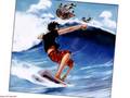Luffy Surfing - monkey-d-luffy wallpaper