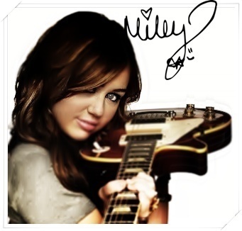 Miley Cyrus Autographed pics