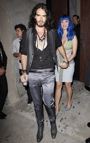  Russell Brand and Katy Perry at the 音乐电视 Movie Awards afterparty (June 6)