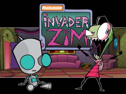  Zim and GIR- Zim Laughs Insanely While GIR Sits On the Floor
