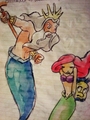 Ariel and King Triton - disney-princess fan art