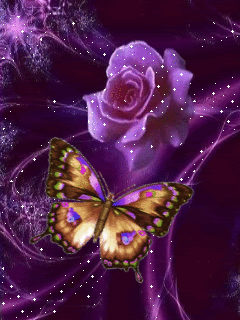 Butterfly And Rose Animated - Butterflies Photo (12951197) - Fanpop