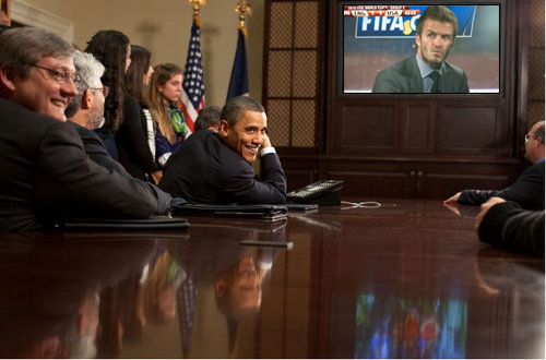  Obama Watches England vs USA