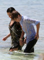 Candids > 2010 > June 13th - Photoshoot At The Cove At The Atlantis Resort With Kim Kardashian - justin-bieber photo