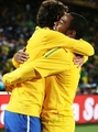 Elano & Robinho celebrates  - fifa-world-cup-south-africa-2010 photo