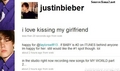 Justin saying he has a girlfriend on twitter - justin-bieber photo