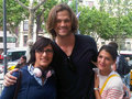 in Barcelona with fan - jared-padalecki-and-genevieve-cortese photo