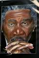 Morgan Freeman pastel drawing - morgan-freeman fan art