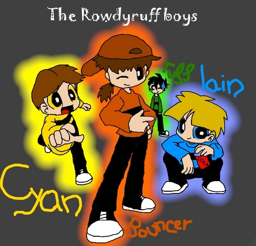 Our rowdyruffs! Bouncer,Cyan,Iain and Tuff!