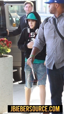  Justin leaving Pearson Aiport , Toronto